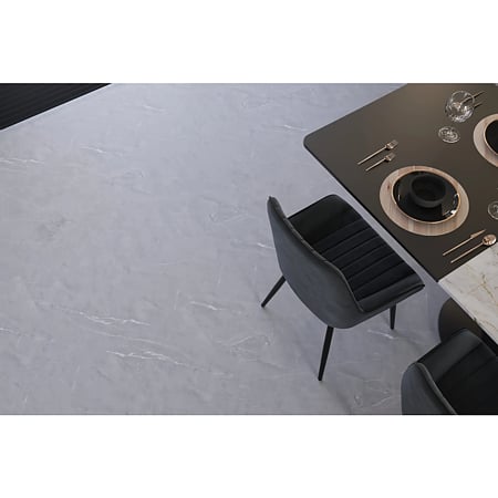 Pardoseala SPC 5 mm Korner SPeCtra Floor Grey Agate 06F, clasa de trafic 34, rezistenta la apa, decor piatra, gri, 1205 x 606 mm
