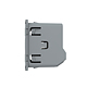 Modul intrerupator simplu Livolo, interior, gri, 45 x 45 x 37 mm