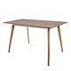 Masa living Celia, blat din MDF vopsit, picioare lemn de fag, natur, 120 x 80 cm