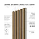 Panou decorativ Linea Select, 5 lamele, MDF, stejar / casmir, interior, 265 x 24.5 x 1.9 cm