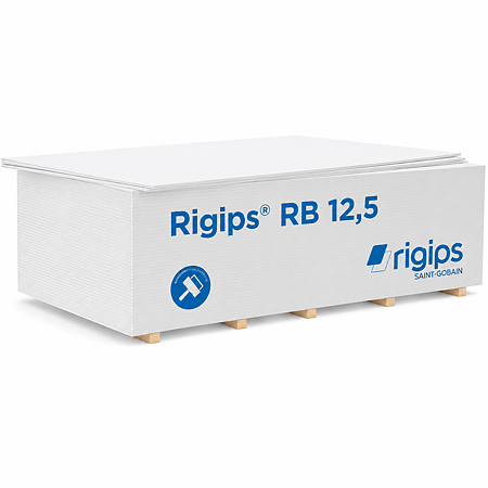 Placa gips-carton Rigips RB, grosime 12.5 mm, 1200 x 2000 mm