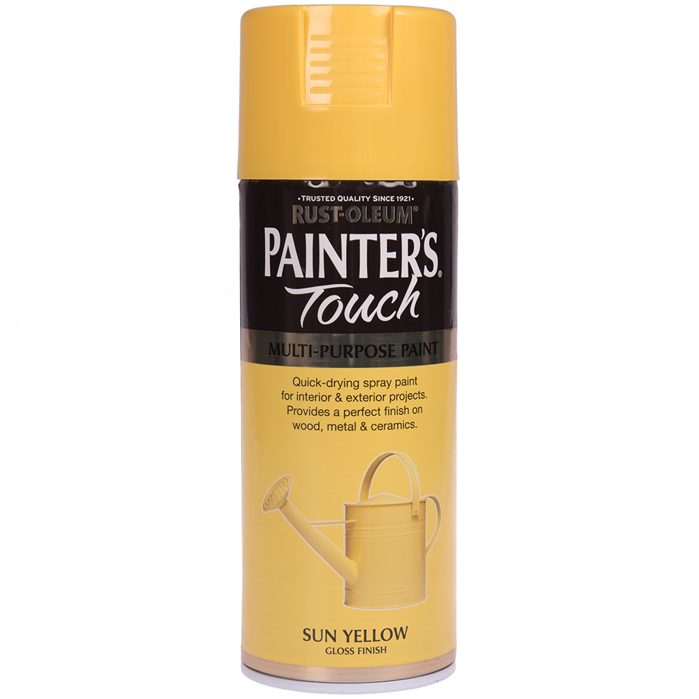 Vopsea spray decorativa Rust-Oleum Painter`s Touchs, galben, lucios, interior/exterior, 400 ml 400