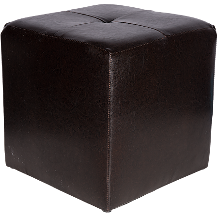 Taburet Cool tapiterie imitatie de piele, negru IP21901, 36 x 36 x 38 cm