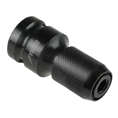 Adaptorul pentru biti impact Dedra 18A7002, cu prindere hexagonala, montare rapida, 1/2"-1/4"