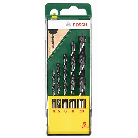 Set 5 burghie Bosch, pentru lemn, 4 - 10 mm