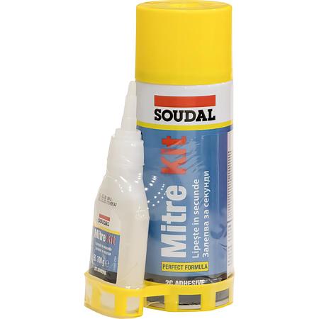 Adeziv rapid bicomponent 2C Mitre Kit Soudal, 100 g + 400 ml activator