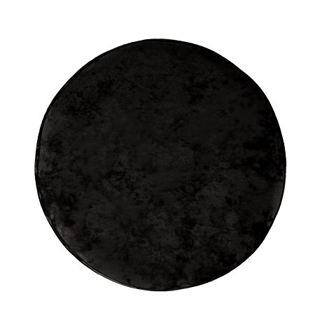 Taburet Ring, inel auriu, catifea neagra E01, rotund, 38 x 38 x 40 cm