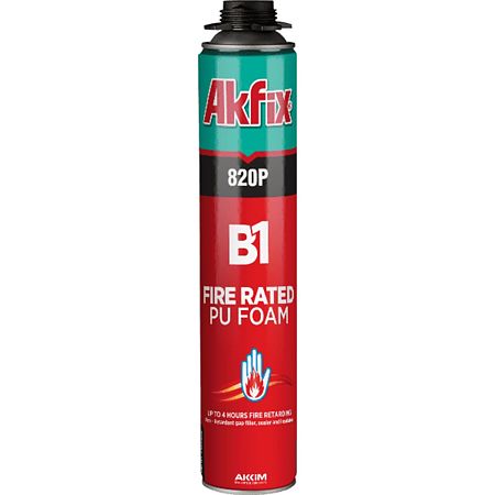 Spuma poliuretanica Akfix 820, rezistenta la foc B1, 750 ml 