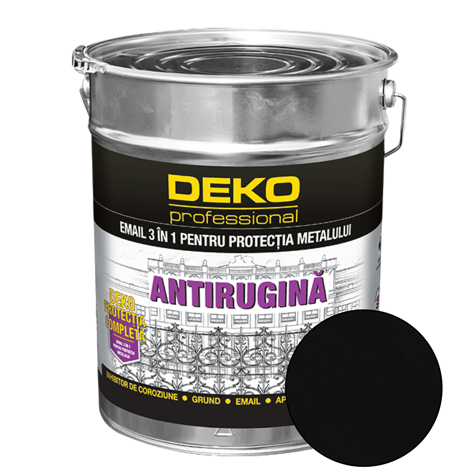Deko Protectie Completa 3 in 1 Email, negru, interior/exterior, 20 kg acoperis