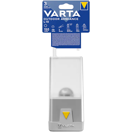 Lanterna LED camping Varta Outdoor Ambiance L10, tip felinar, 150 lm, lumina alba si colorata, 3 x AA, IPX4