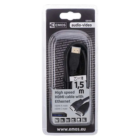Cablu HDMI de mare viteza Emos, conector HDMI Ethernet, 1.5 m