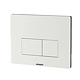 Clapeta de actionare rezervor WC incastrat Wirquin Design, dubla actionare, alb, 20.8 x 16.6 cm