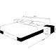 Dormitor modern Anca, PAL 16 mm, pat 2 persoane, dulap dressing, 2 noptiere, comoda tip dulap, masa de toaleta cu oglinda, wenge/ alb