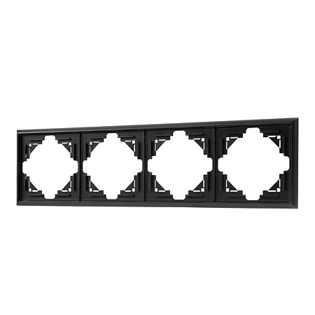 Rama de aparataj Legrand New Suno, 4 module, PVC, negru