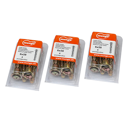 Ancora pentru gips si carton, 6 x 58 mm, 4 buc