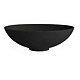 Lavoar oval Marmite WB 0608 500C, compozit mineral, antibacterian, fara preaplin, montaj pe blat, negru lucios, 500 x 400 x 150 mm