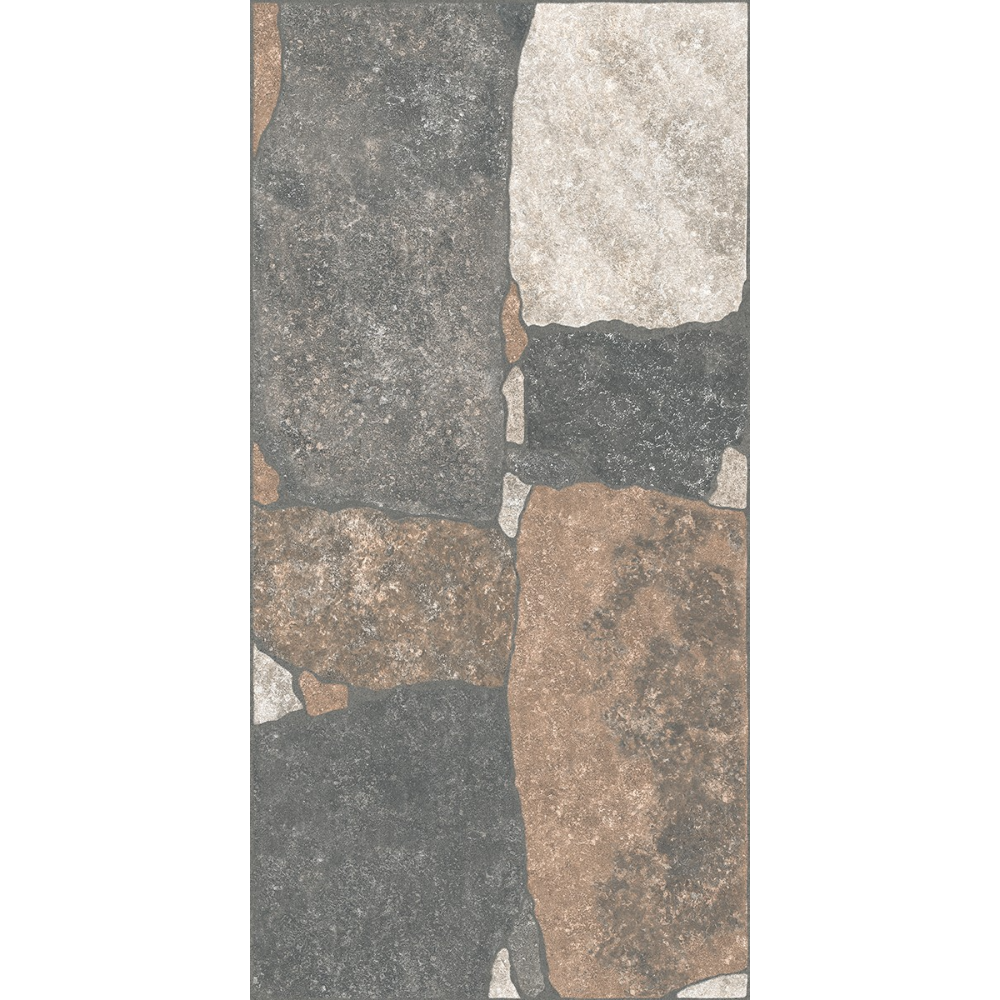 Gresie portelanata exterior Kai Roccia Mix, multicolor, aspect de piatra, finisaj mat, 60 x 30 cm