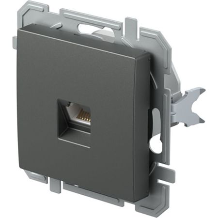 Priza date TEM CAT5E KS RJ45 8/8, antracit, 71 x 71 x 38 mm
