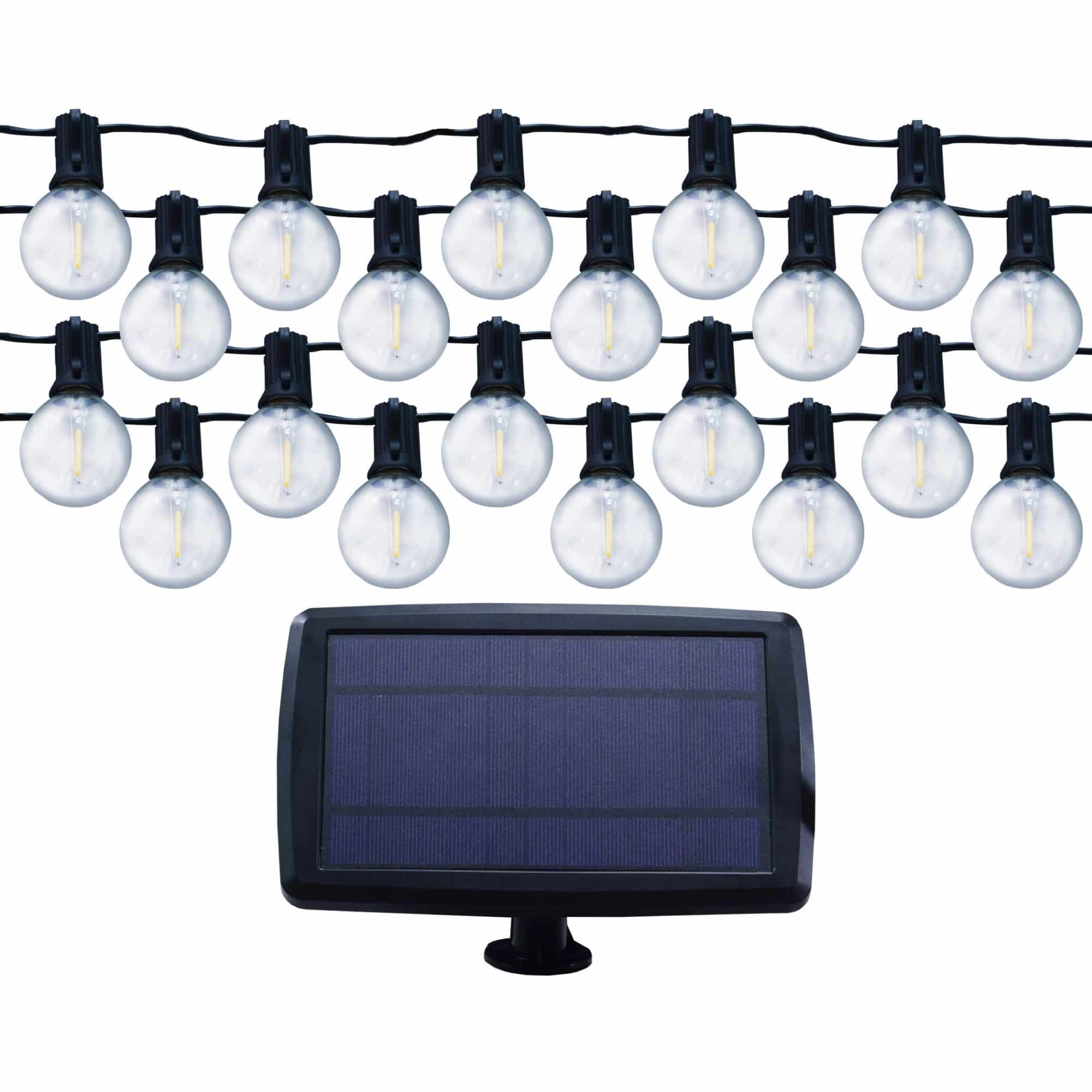 Instalatie solara cu LED Hepol, 50 x LED G40, lumina calda, 1500 cm 1500
