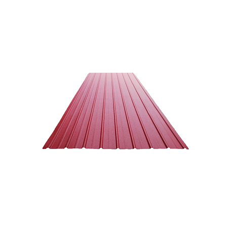 Tabla cutata zincata, rosu wrinkle RAL 3011, H 10, 0.35 x 910 x 2000 mm