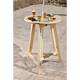 Masa rotunda pliabila gradina BucinMob Party, lemn masiv rasinoase, natur, diametru 78 cm, 110 cm
