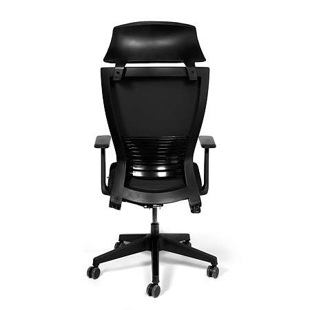 Scaun birou managerial negru Kronsit Udine, tapiterie textila, rotativ, reglabil pe inaltime, 57 x 47 x 135 cm