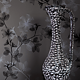 Tapet vlies Glassy 218344, maro inchis, model floral, 10 x 0.53 m