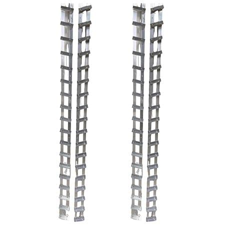 Glisiera aluminiu cu 18 lamele tip jaluzea, argintiu, 1,5 m, set 4 buc