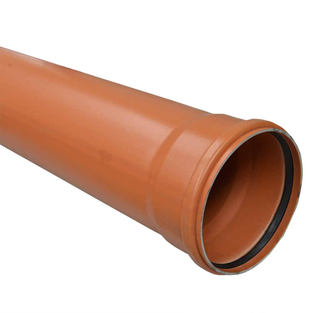 Teava PVC SN2 Valplast, canalizare exterioara, cu mufa si garnitura, diametru 200 mm, 4 m