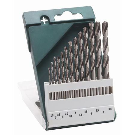 Set 13 burghie Bosch, HSS-G, DIN 338, mandrina standard, pentru metal, 1.5-6.5 mm