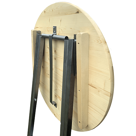 Masa rotunda pliabila gradina BucinMob Stehtisch, lemn masiv rasinoase, natur, diametru 78 cm