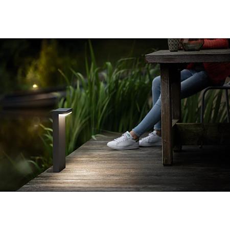 Stalp de iluminat Philips Bustan, 3.8 W, antracit, inaltime 40 cm