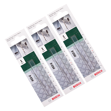 Set 2 burghie Bosch, HSS-G, mandrina standard, pentru metal, 1 mm