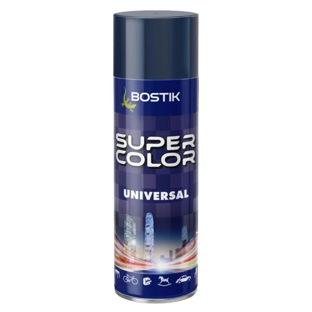 Vopsea spray universala decorativa Bostik Super Color, interior/exterior, gri antracit RAL7016, 400 ml