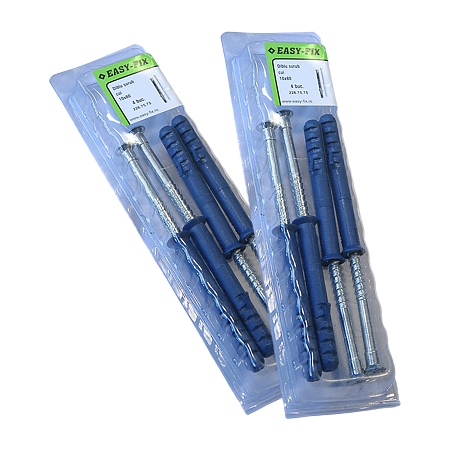 Diblu surub cui, tip W, nylon, 10 x 80 mm, 4 buc