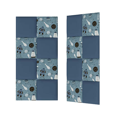 Panou decorativ tapitat, Kids Cosmo, patrat, 300 x 300 x 37 mm