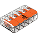 Conector imbinare cu parghii Wago Push Wire 221-413, pentru conductori unifilari, 5 x 4 mmp, 30 A, transparent, 8 bucati Conector imbinare cu parghii Wago Push Wire 221-413, pentru conductori unifilari, 5 x 4 mmp, 30 A, transparent, 8 bucati