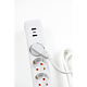 Prelungitor cu 3 prize Schuko si 2 prize USB A + 1 USB C Strohm, cablu 3 x 1.5 mm, IP20,  protectie copii, alb, 1.5 m