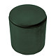 Taburet Nadia, stofa verde H56, cu spatiu depozitare, rotund, 37 x 37 x 42 cm