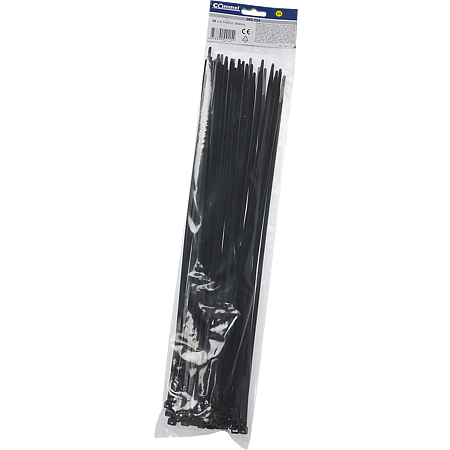 Colier PVC Anco, 4.7 x 380 mm, negru, 50 bucati