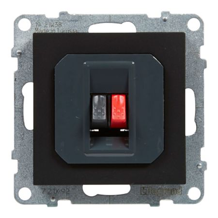 Priza cu borne Legrand, incastrata, conector difuzor, negru