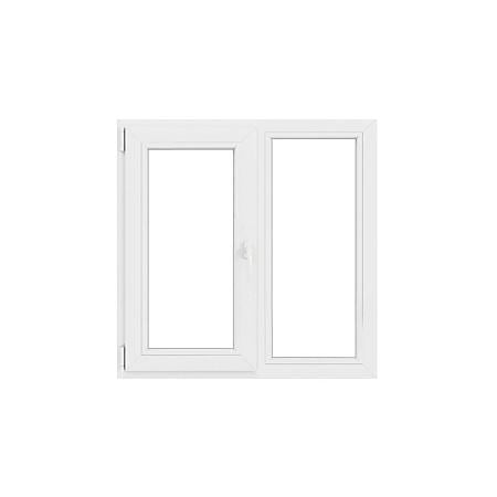 Fereastra PVC, 4 camere, deschidere simpla, dreapta, alb, 100 x 120 cm 