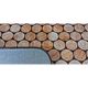 Covor modern Kitchen Wood, poliester, model geometric bej natural, 70 x 140 cm