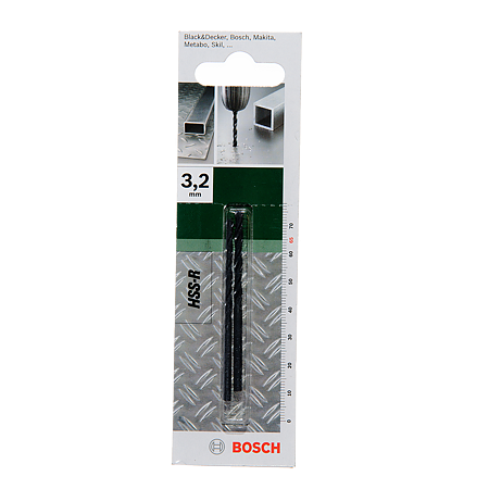 Burghiu Bosch HSS-R DIN 338, mandrina standard, pentru metal, 3,2 mm