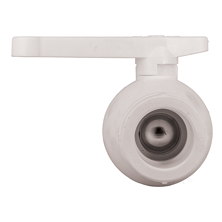 Robinet de trecere cu sfera Vesbo, PPR, diametru 63 mm, alb