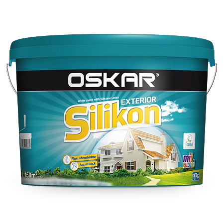 Vopsea lavabila exterior Oskar Silikon , alb, 15 l