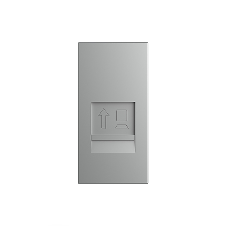 Modul priza retea RJ45 Livolo VL-FCCP-1IP, policarbonat, argintiu
