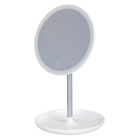 Lampa LED rotunda cu oglinda Misty Makeup 4539, cu intrerupator, 4 W, lumina alba rece
