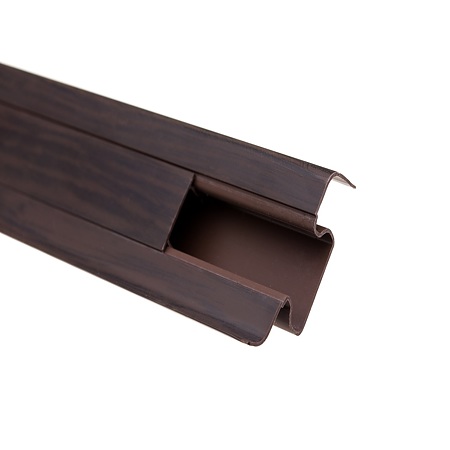 Plinta parchet, cu canal cablu, PVC, wenge deschis 8699, 2500 x 52 x 22,5 mm