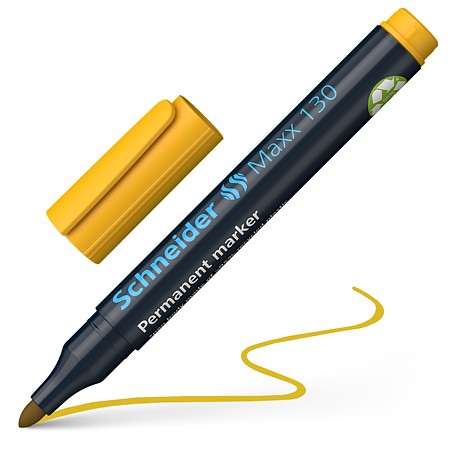 Marker cu vopsea Schneider 130, 1-3 mm, galben